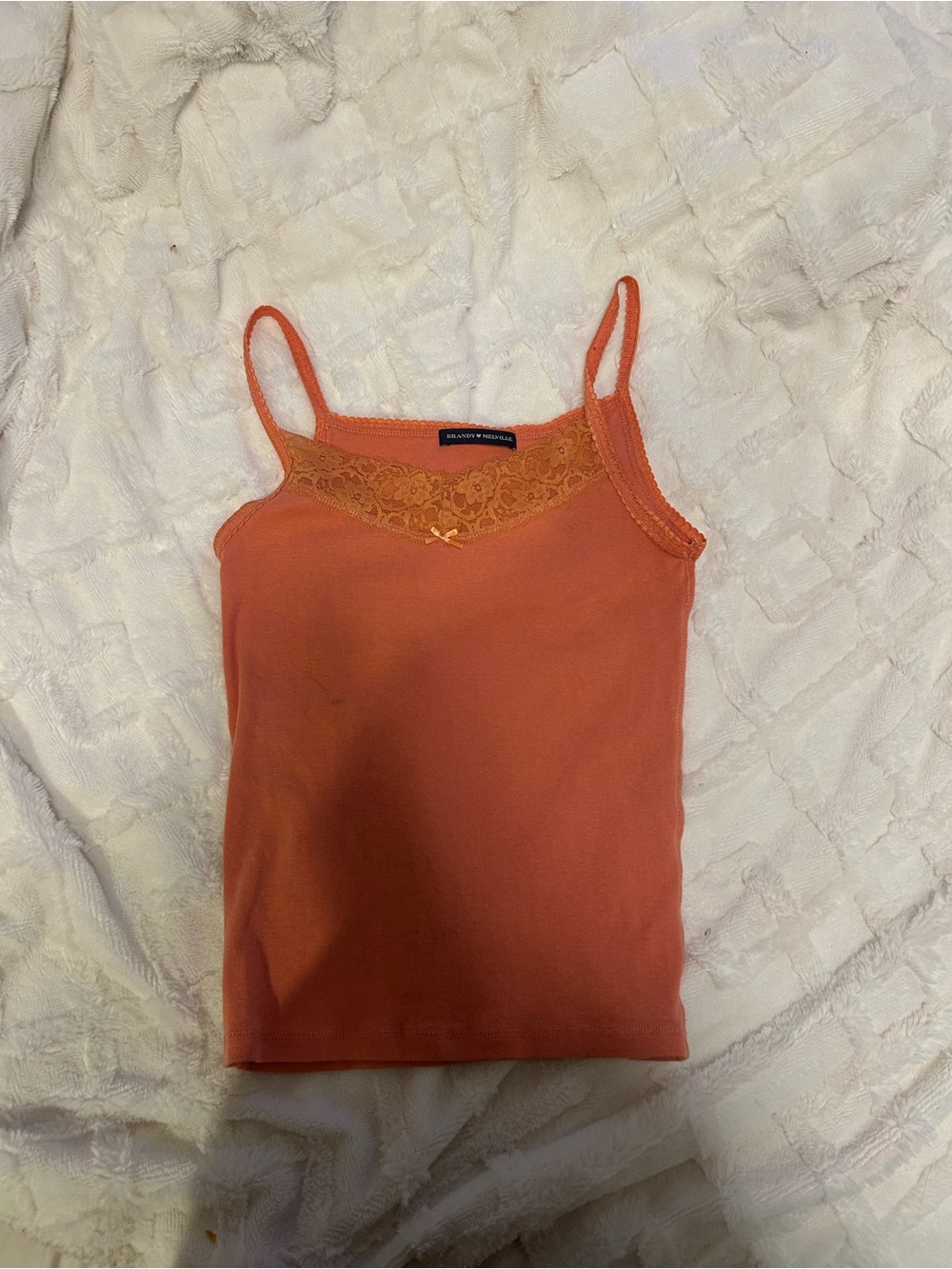Brandy Orange Lace-Trim Camisole Tank Top